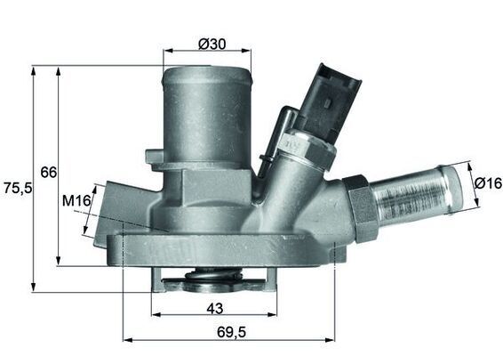 FIAT G.PUNTO-LINEA-BRAVO II-ALFA ROMEO MITO 05- TERMOSTAT 55208964 BEHR-T