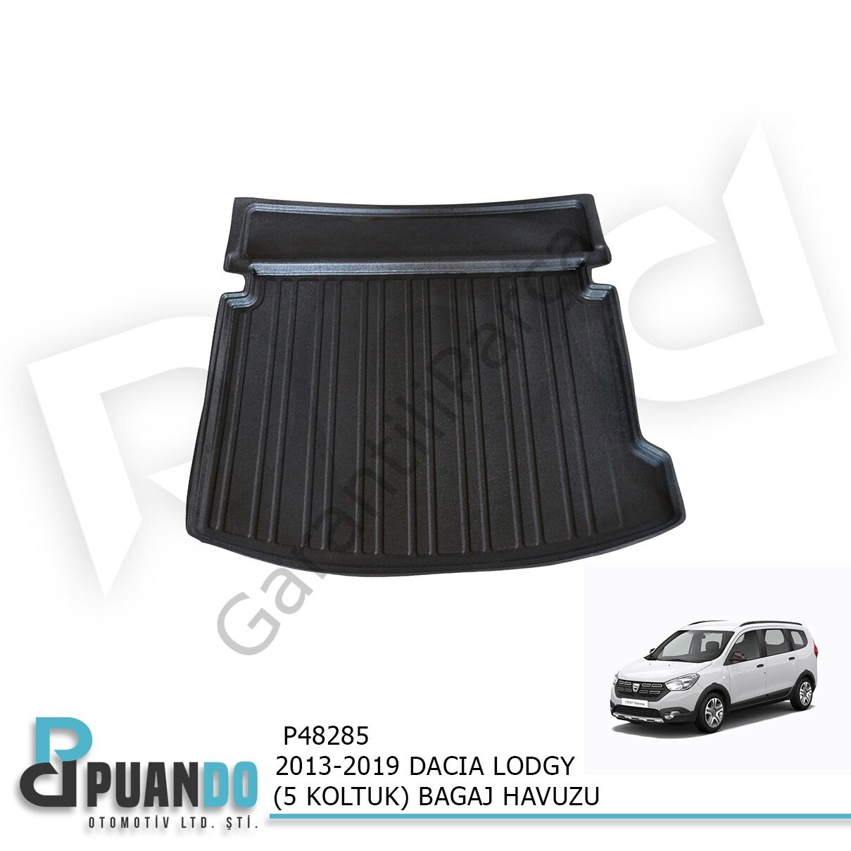 2013-2019 DACIA LODGY (5 KOLTUK) BAGAJ HAVUZU