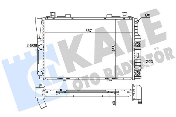 MERCEDES-BENZ W140 91-98 SU RADYATÖRÜ A1405002103 KALE