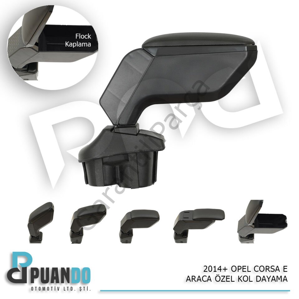 2014+ OPEL CORSA E ARACA OZEL KOL DAYAMA SIYAH