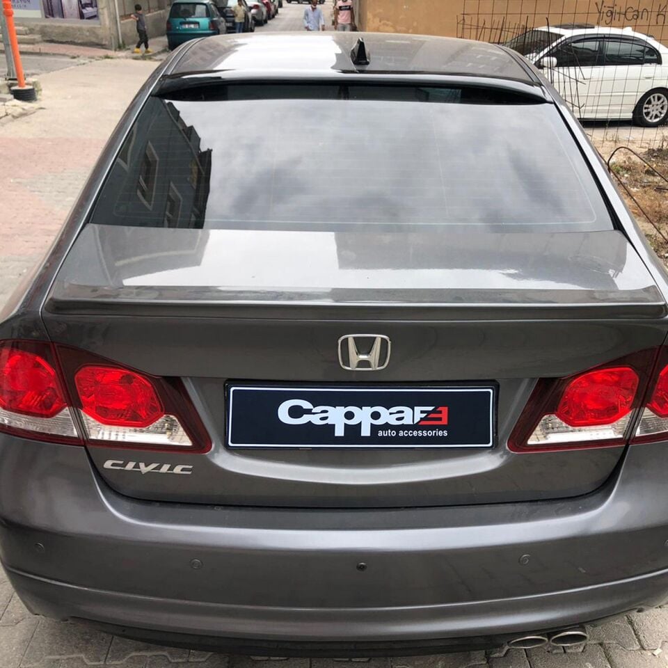 Honda Civic 2006-2012 Yıl Aralığı Uyumlu Arka Cam Üstü Spoyler İnce Model