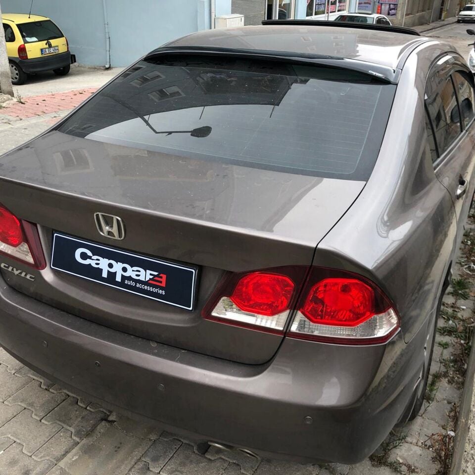 Honda Civic 2006-2012 Yıl Aralığı Uyumlu Arka Cam Üstü Spoyler İnce Model