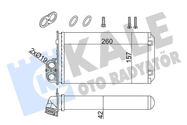 RENAULT TRAFIC II - OPEL VIVARO A - NISSAN PRIMASTAR 01- KALORIFER RADYATÖRÜ 271157059R KALE