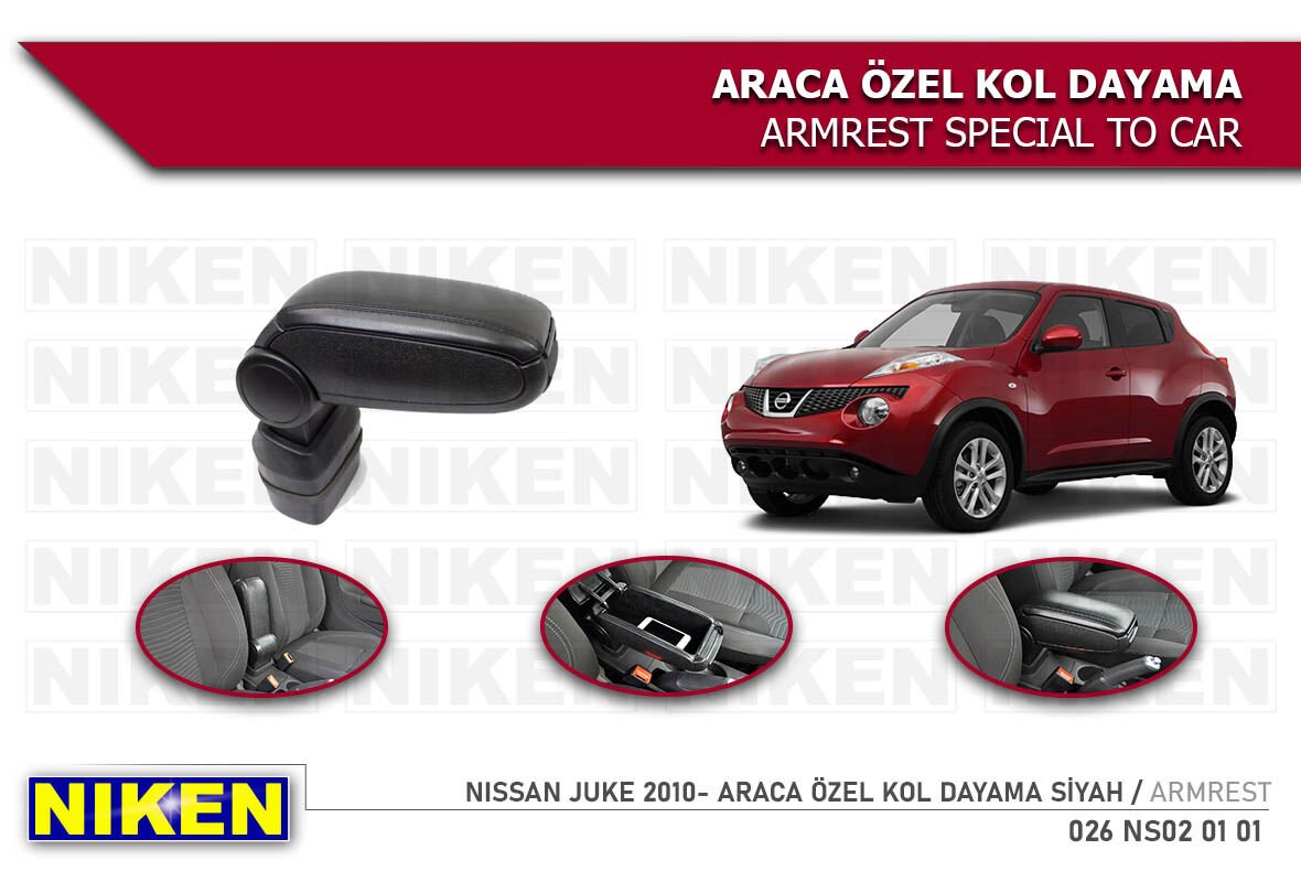NISSAN JUKE 2010- ARACA ÖZEL KOL DAYAMA SİYAH