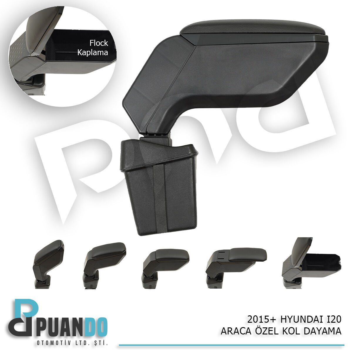 2015+ HYUNDAI I20 ARACA OZEL KOL DAYAMA SIYAH