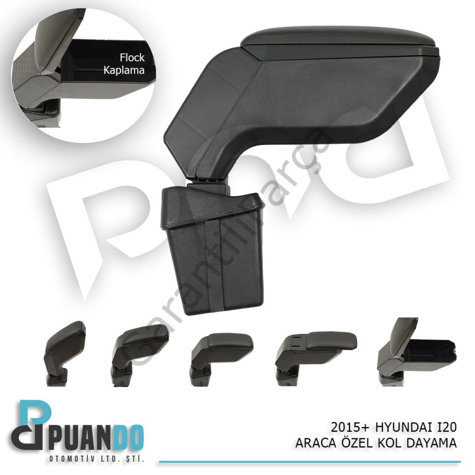 2015+ HYUNDAI I20 ARACA OZEL KOL DAYAMA SIYAH