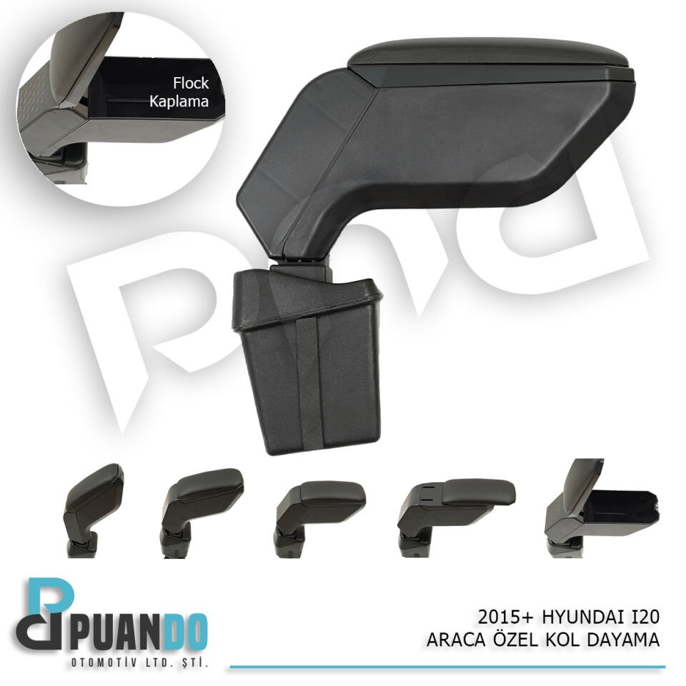 2015+ HYUNDAI I20 ARACA OZEL KOL DAYAMA SIYAH