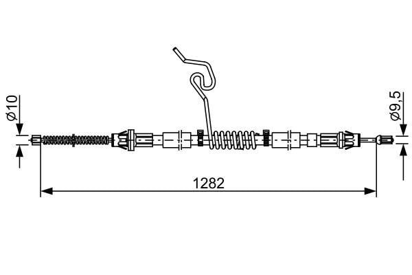 FORD TRANSIT V-184 01- EL FREN TELI ARKA SAG YC15 2A635 CH CAVO