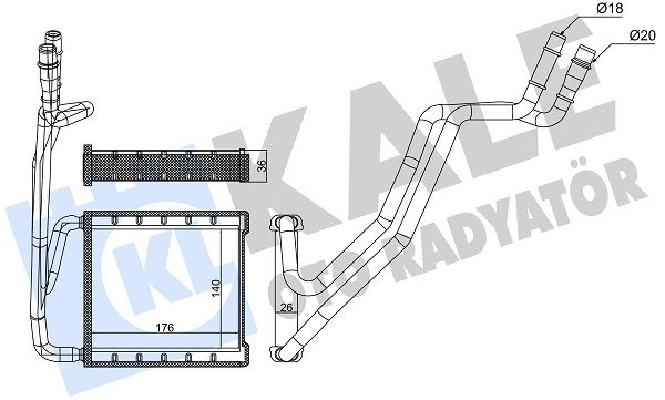 FORD COURIER/B-MAX 11- KALORIFER RADYATÖRÜ AV11 18B539 CA KALE