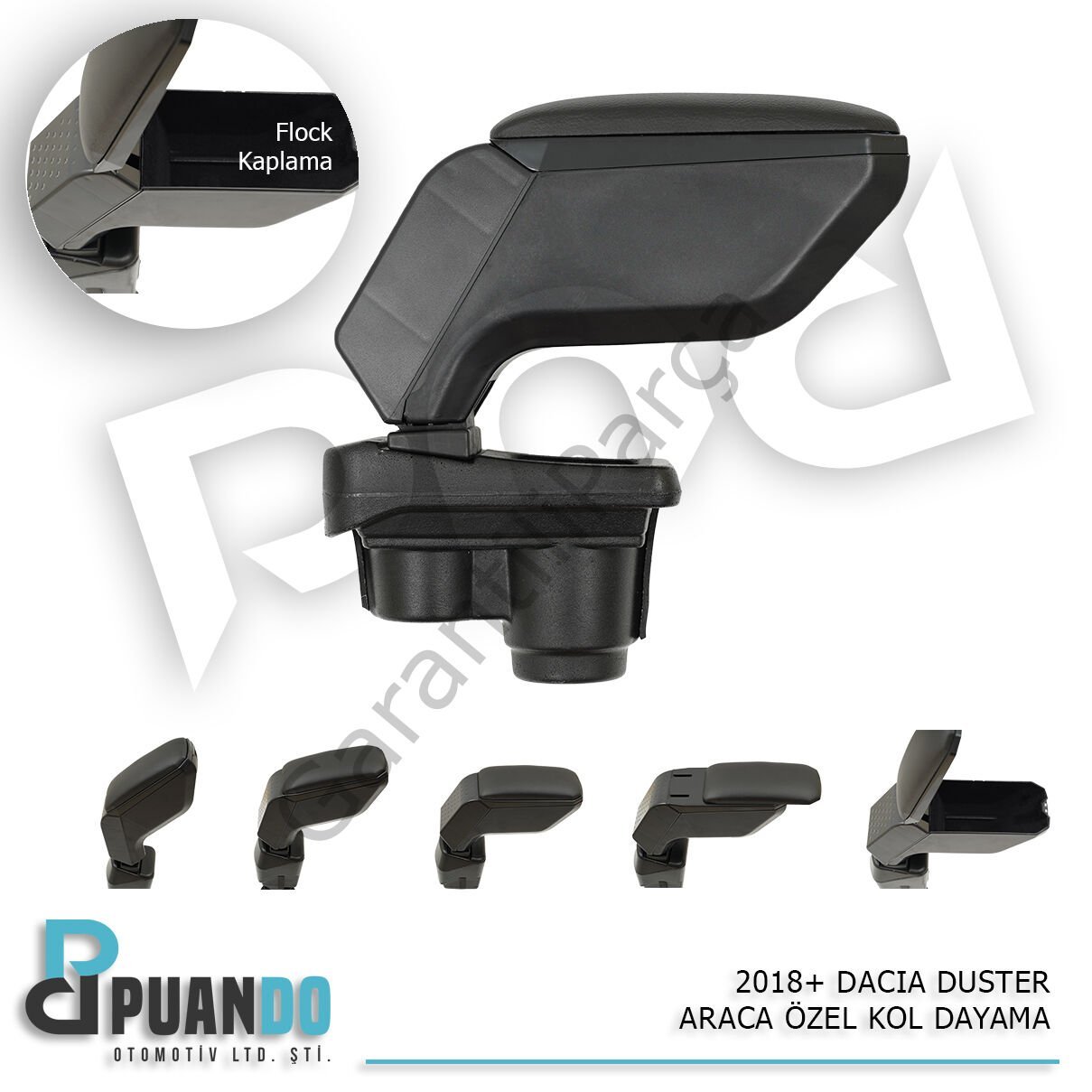 2018+ DACIA DUSTER ARACA OZEL KOL DAYAMA SIYAH