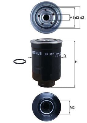 FORD RANGER/TOYOTA / VOLKSWAGEN / MAZDA / DAIHATSU 06- YAKIT FILTRESI 9M34 9150 BA MAHLE