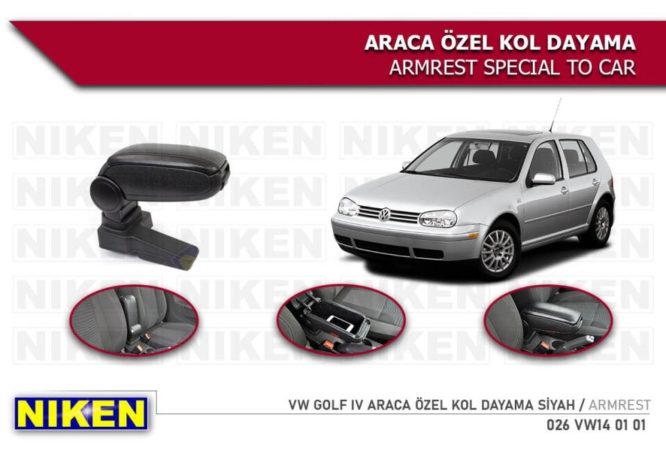 VW GOLF IV ARACA ÖZEL KOL DAYAMA SİYAH