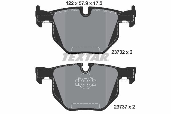 BMW E60-E61-E63-E64 03-10 FREN BALATASI ARKA 34216763043 TEXTAR