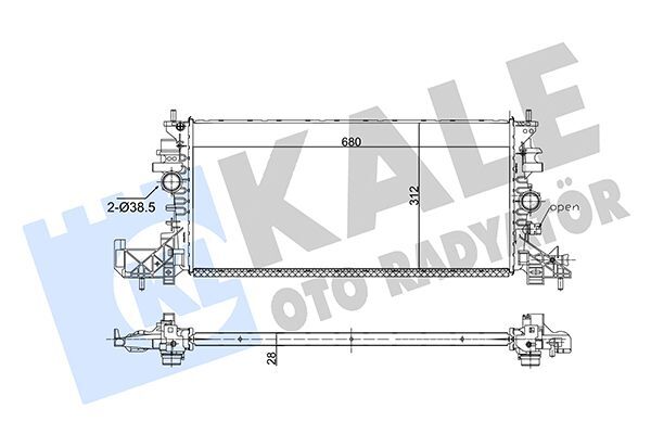 OPEL ASTRA K 20- SU RADYATÖRÜ 13453906 KALE