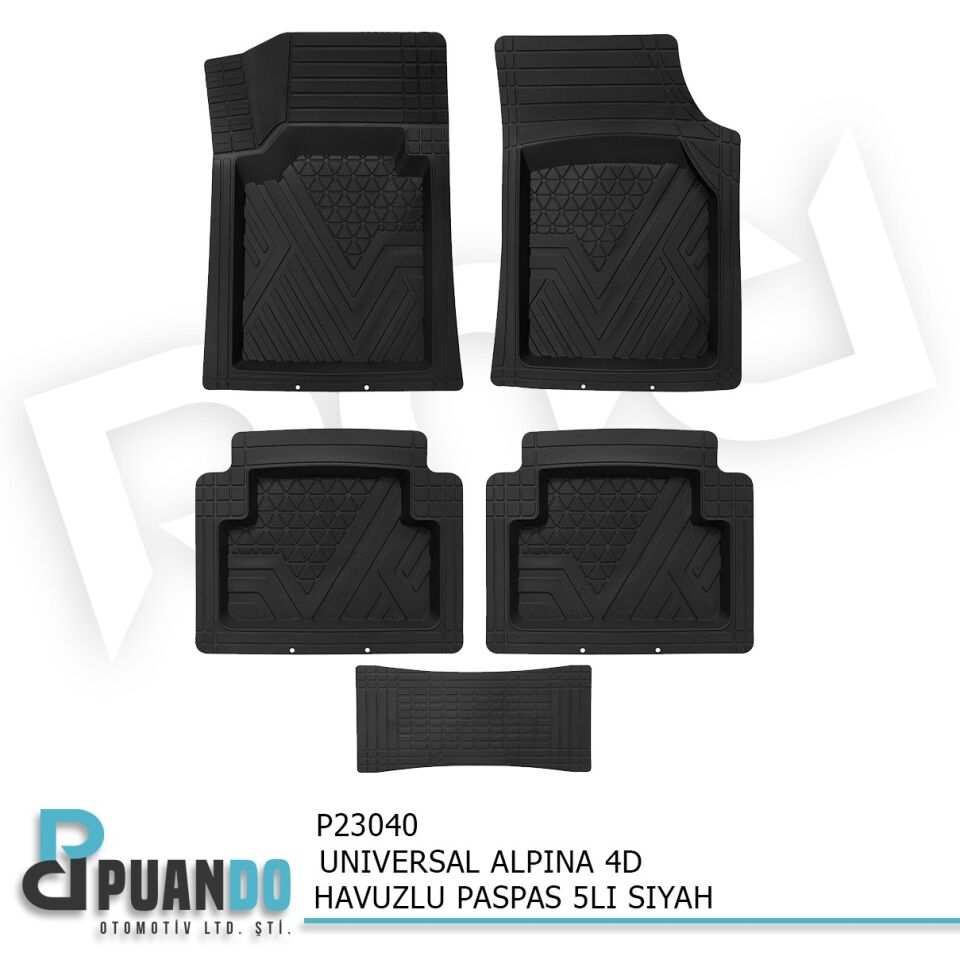 UNIVERSAL ALPINA 4D HAVUZLU PASPAS 5LI SIYAH