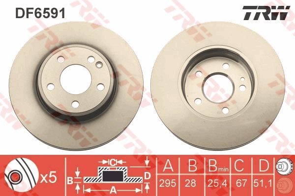 MERCEDES-BENZ W117-246-176-156-242 12-18 FREN DISKI ÖN A2464212412 TRW 2'li Paket