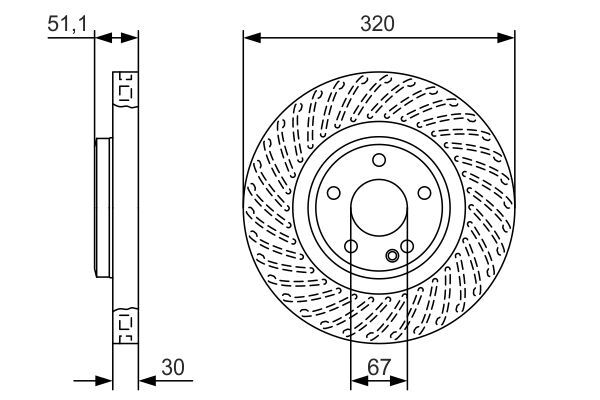 MERCEDES-BENZ A-CLASS (W176), B-CLASS (W246, W242) 2014-2015 FREN DISKI ÖN A2464212612 TRW