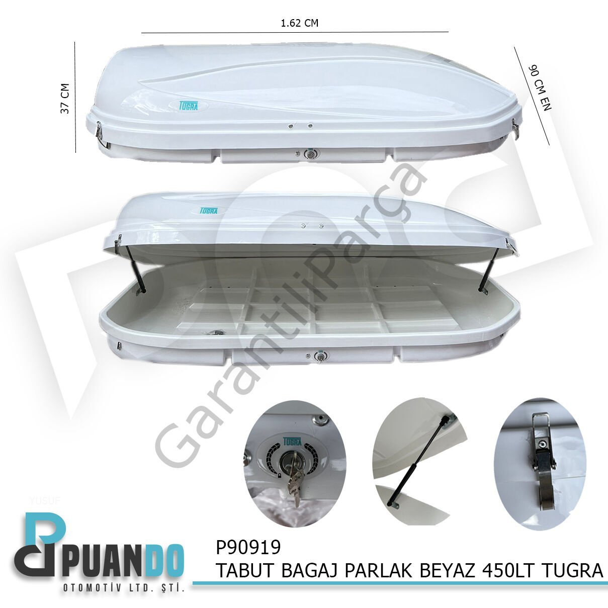 Tabut Bagaj Parlak Beyaz 450Lt Tugra