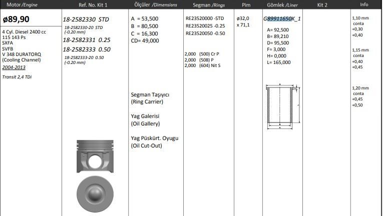 FORD CONNECT 06- SÜRGÜLÜ KAPI ORTA MAKARA SOL 6T16 V26801 AB STANDART