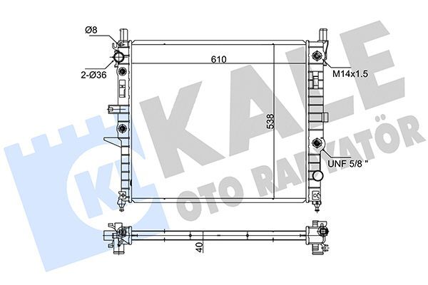 MERCEDES-BENZ W163 98-05 SU RADYATÖRÜ A1635000404 KALE