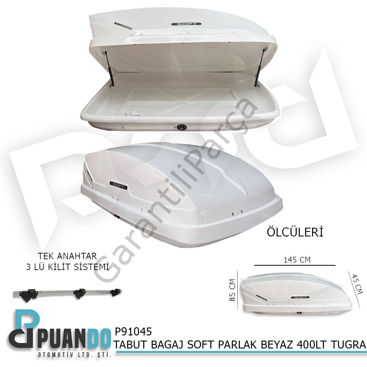 Tabut Bagaj Soft Parlak Beyaz 400Lt Tugra