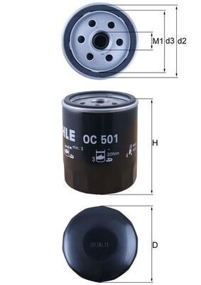 FIAT TEMPRA/TIPO/ALFA ROMEO 145, 146, 147, 155, 156 92- YAG FILTRESI 46805831 MAHLE