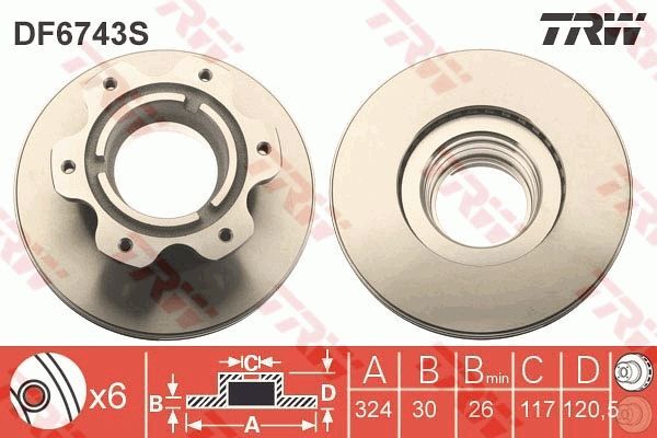 MERCEDES-BENZ VARIO 86-96 FREN DISKI ARKA A6684230512 TRW 2'li Paket