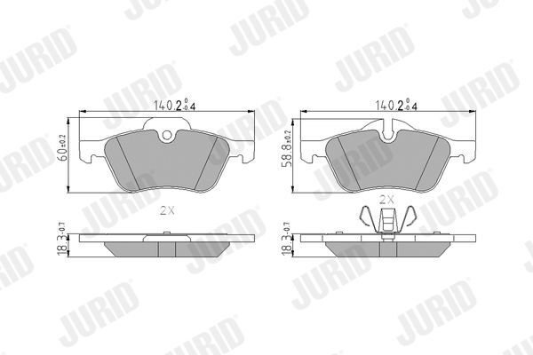 BMW MINI R50-R52-R53 01-07 FREN BALATASI ÖN 34116770332 JURID