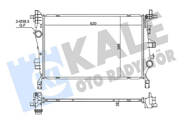 FIAT 500X-RENEGADE 12- SU RADYATÖRÜ 52009105 KALE