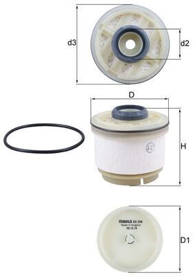 TOYOTA Uyumlu 06-15 YAKIT FILTRESI 23390-0L010 MAHLE