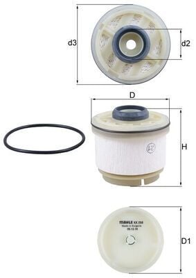 TOYOTA Uyumlu 06-15 YAKIT FILTRESI 23390-0L010 MAHLE