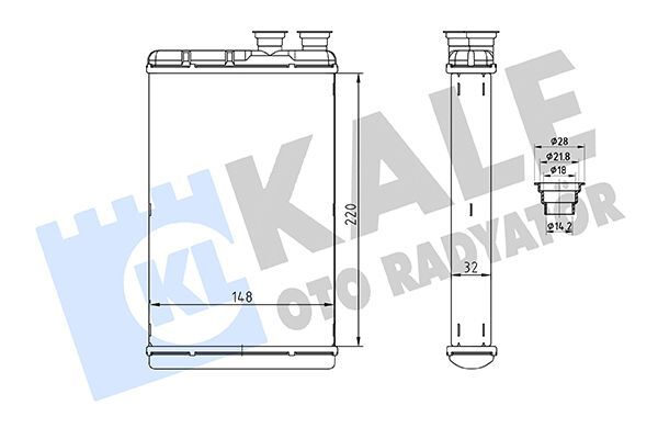 BMW G30-G31-G32-G11-G12-G14-G15-G16 17- KALORIFER RADYATÖRÜ 64119361712 KALE