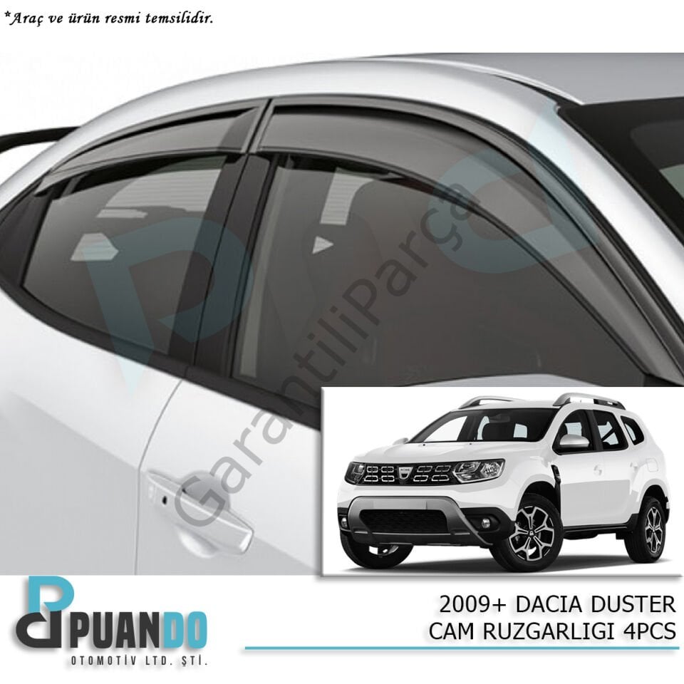 DACIA Duster Cam Rüzgarlığı 4PCS 2009+