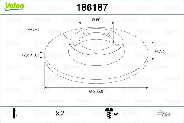 OPEL VECTRA A ASTRA F CORSA B 89-01 FREN DISKI ÖN 569030 VALEO 2'li Paket