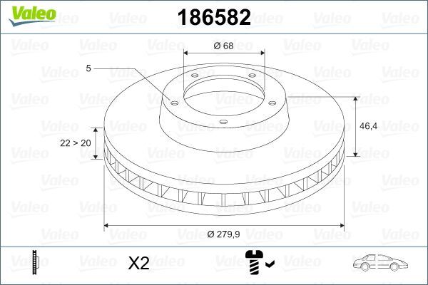 VOLKSWAGEN PASSAT-A4 97- FREN DISKI ÖN 8E0615301P VALEO 2'li Paket
