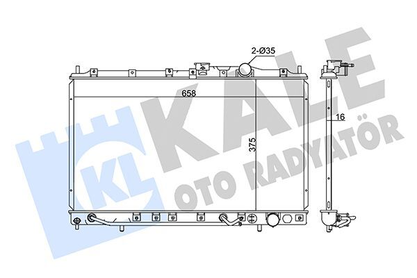 MITSUBISHI LANCER 92-95 SU RADYATÖRÜ MB660566 KALE