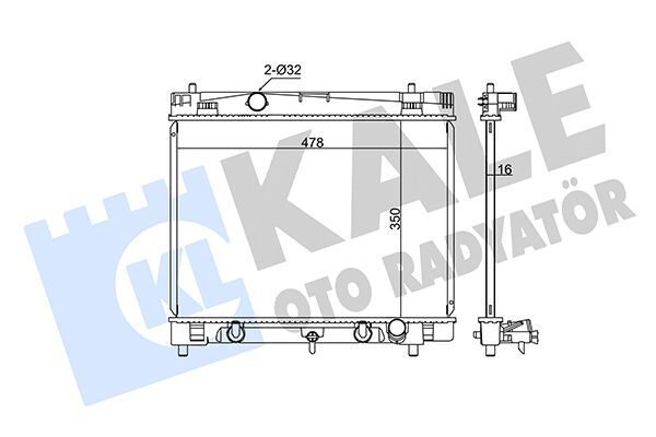 TOYOTA YARIS 08-11 SU RADYATÖRÜ 16400-21300 KALE