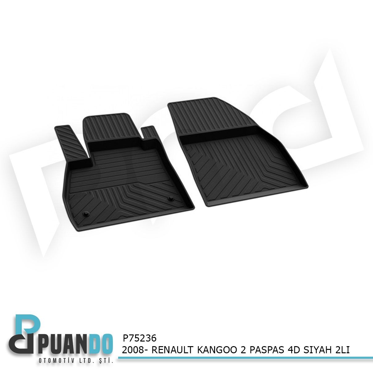 2008- RENAULT KANGOO 2 PASPAS 4D SIYAH 2LI