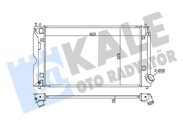 TOYOTA AVENSIS (T25) : VERSO (E12) 2.0 D4D 02-03 03-06 SU RADYATÖRÜ 16400-0G030 KALE