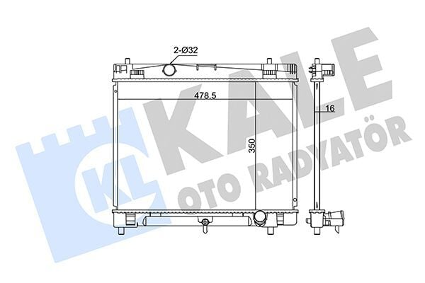TOYOTA YARIS 09-14 SU RADYATÖRÜ 16400-0M060 KALE