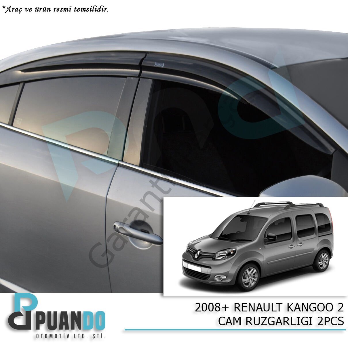 RENAULT Kangoo 2 Cam Rüzgarlığı 2PCS 2008+