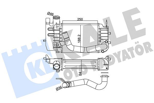 TOYOTA COROLLA 02-12 TURBO RADYATÖRÜ 17900-0N030 KALE