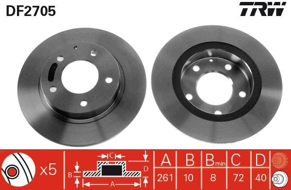 MAZDA 626 (GE, GF) 92-01 FREN DISKI ARKA GTYF-26-251C TRW 2'li Paket