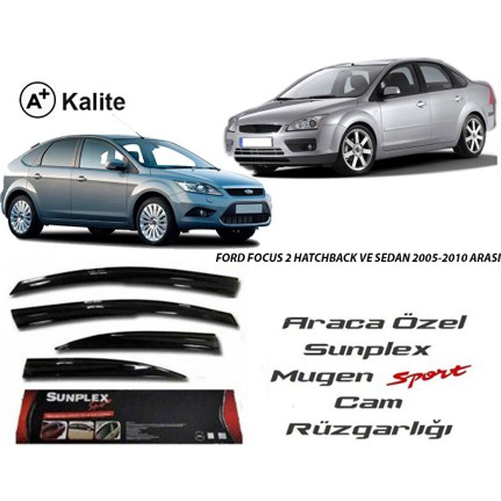 FORD FOCUS II MUGEN CAM RÜZGARLIĞI 2004-2010 4PRÇ