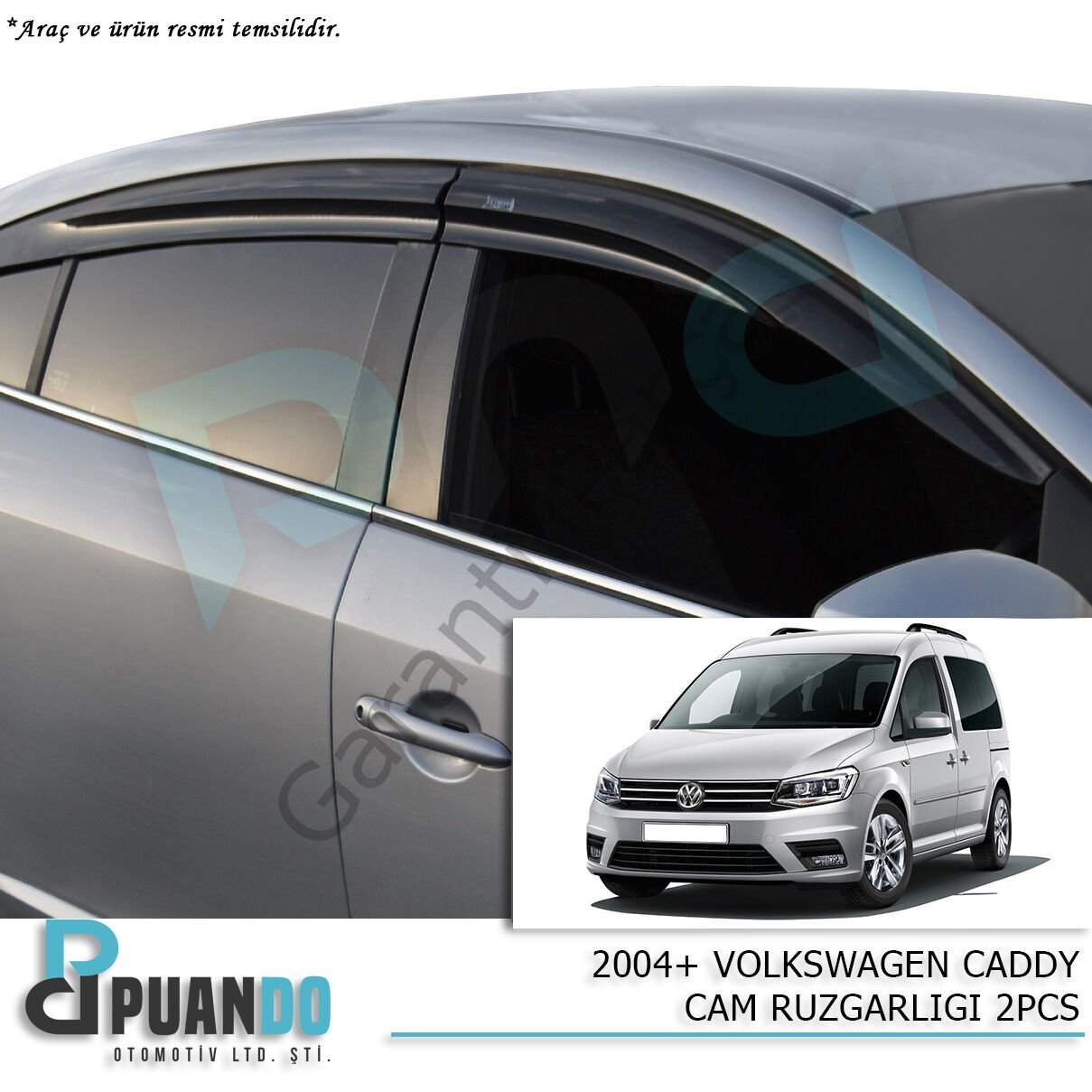 VOLKSWAGEN Caddy Cam Rüzgarlığı 2PCS 2004+