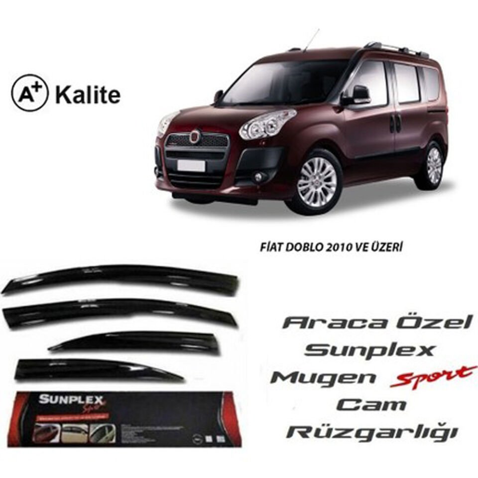 FIAT DOBLO II MUGEN CAM RÜZGARLIĞI 4LÜ ÖN-ARK2010--> 4PRÇ