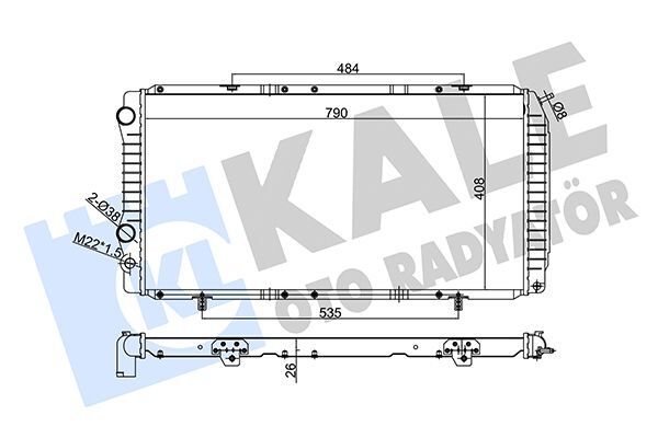 FIAT BOXER vb. 94-06 SU RADYATÖRÜ 1301N0 KALE