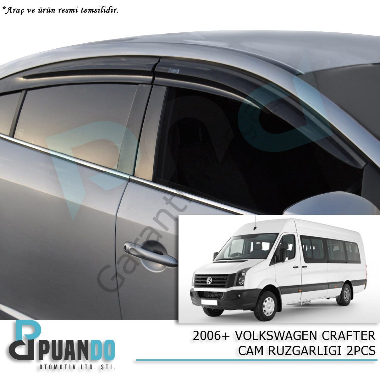 VOLKSWAGEN Crafter Cam Rüzgarlığı 2PCS 2006+