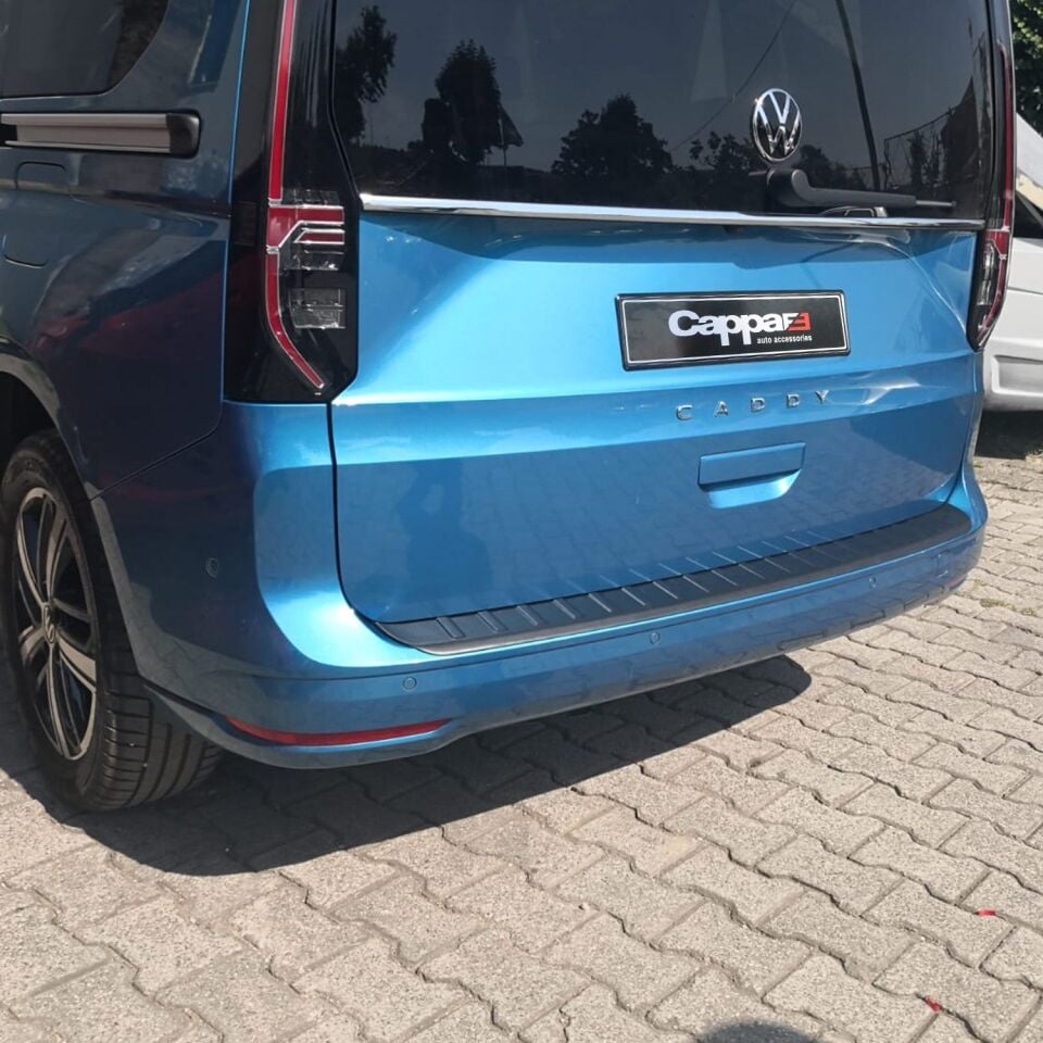 Volkswagen Caddy 2021- Yılı ve Sonrası Uyumlu Arka Tampon Eşiği Mat