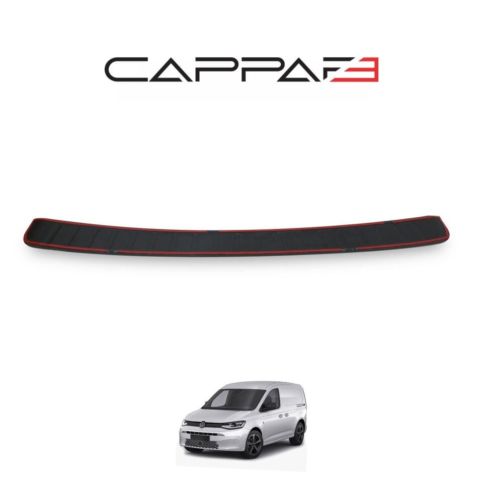 Volkswagen Caddy 2021- Yılı ve Sonrası Uyumlu Arka Tampon Eşiği Mat